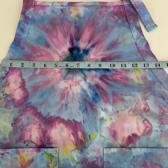 Apron ICE TIE DYE Port Authority Unique & Colorful for Kitchen, Studio, Workshop - Picture 7 of 9
